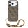 Guess 4G Strap Triangle Logo Apple iPhone 17 Pro MagSafe hátlap tok karpánttal, barna-arany