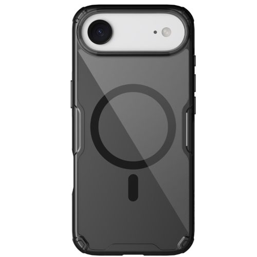Nillkin Nature Pro Apple iPhone Air (2025) mágneses hátlap tok, átlátszó-fekete