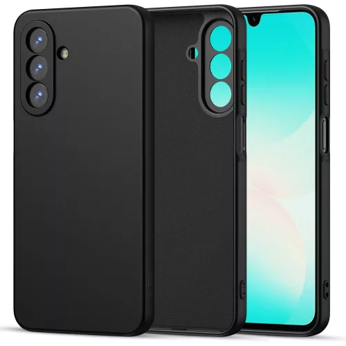 Tech-Protect Icon Samsung Galaxy A17 / Galaxy A18 szilikon tok mikroszálas béléssel, fekete