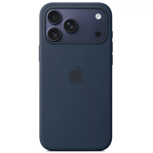 Apple iPhone 17 Pro Max gyári szilikon tok, MagSafe, sötétkék