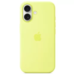 Apple iPhone 17 gyári szilikon tok, MagSafe, neonsárga