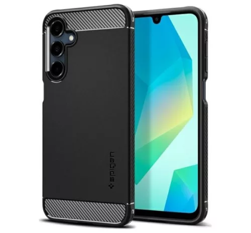 Spigen Rugged Armor Samsung Galaxy A17 / Galaxy A18 tok, Matte Black, fekete