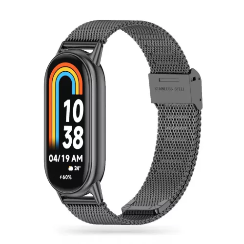 Tech-Protect Milanese Xiaomi Mi Smart Band 10 / Band 9 / Band 8 milánói szíj, fekete