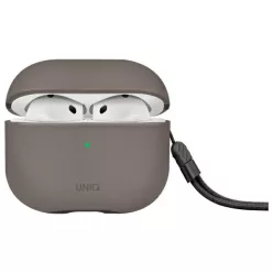 Uniq Lyden Apple AirPods 4 műbőr tok, szürke
