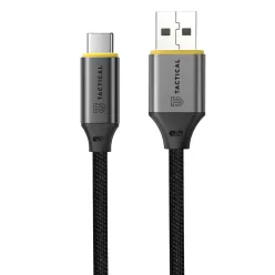   Tactical Fast Rope Aramid 2.0 USB-A-USB-C töltő- és adatkábel, szőtt, 1m, fekete