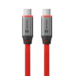   Tactical Fat Man 2.0 USB-C-USB-C töltő- és adatkábel, szilikon, 1m, piros