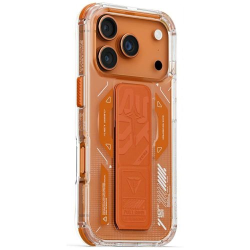 Skinarma Helio Apple iPhone 17 Pro mágneses tok kitámasztóval, narancs
