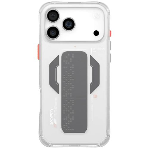 Skinarma Haxa Apple iPhone 17 Pro mágneses tok kitámasztóval, Magsafe kompatibilis, átlátszó