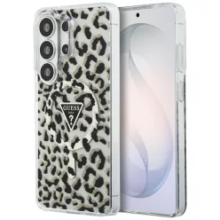   Guess IML Leopard Print Triangle Samsung Galaxy S26 Ultra mágneses tok, MagSafe, fekete