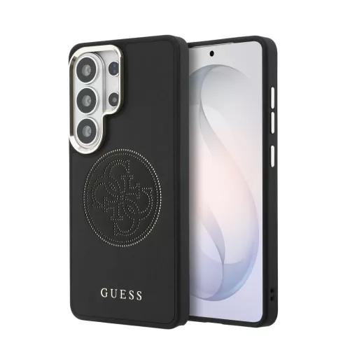 Guess PU Perforated 4G Logo Samsung Galaxy S26 Ultra mágneses tok, fekete