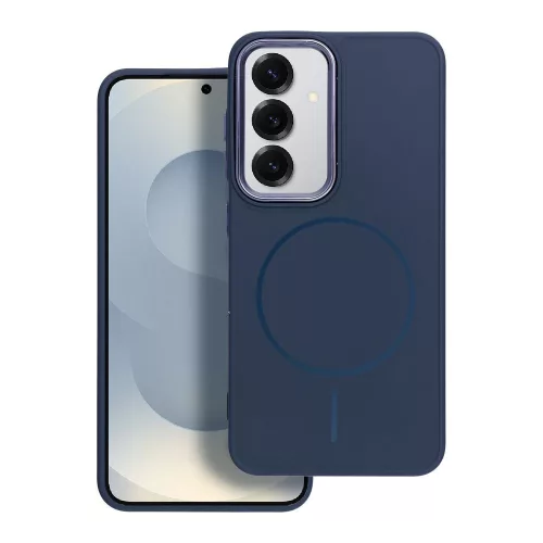 Frame Mag Samsung Galaxy A37 hátlap tok kameravédő peremmel, MagSafe, kék