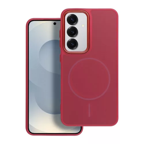 Frame Mag Samsung Galaxy A37 hátlap tok kameravédő peremmel, MagSafe, magenta