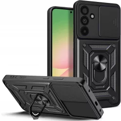   Tech-Protect Camshield Pro Samsung Galaxy A57 strapabíró tok kameravédelemmel, kitámasztóval, fekete