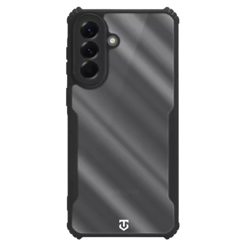 Tactical Quantum Stealth Samsung Galaxy A57 hátlap tok megerősített sarokkal, átlátszó/fekete