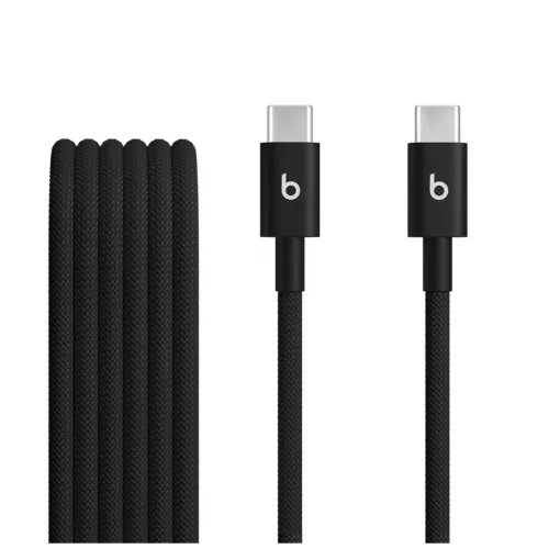 Apple Beats USB-C-USB-C gyári szőtt töltő- és adatkábel, 1.5m, fekete (MDGD4ZM/A)
