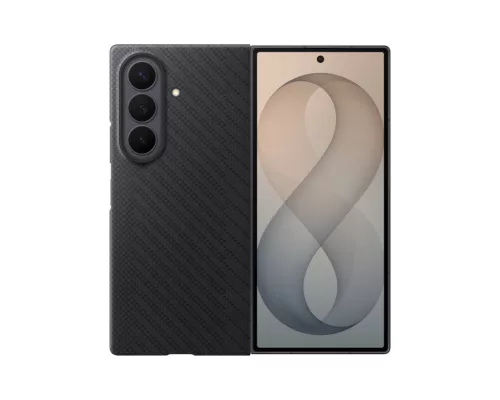 Samsung Galaxy Z Fold 8 Ultra Carbon Magnet Cover mágneses gyári tok + 2db fólia, fekete, EF-KF971SBE