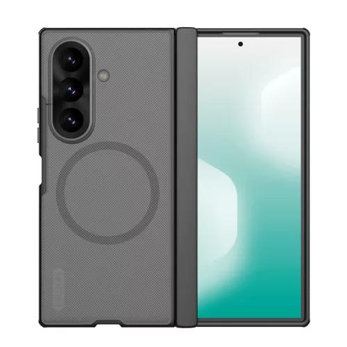 Nillkin Super Frosted Samsung Galaxy Z Fold 8 Ultra mágneses hátlap tok, átlátszó-fekete