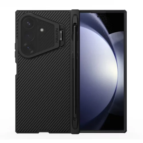 Nillkin CamShield Prop Magnetic Samsung Galaxy Z Fold 8 Ultra mágneses műanyag hátlap tok + S Pen, fekete (átlátszó lencsevédővel)