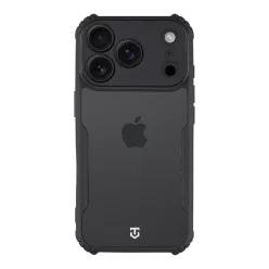   Tactical Quantum Stealth Apple iPhone 18 Pro Max hátlap tok megerősített sarokkal, átlátszó/fekete