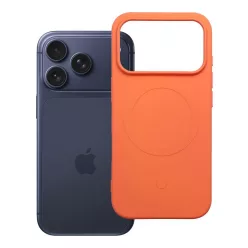   Silicone Mag Apple iPhone 18 Pro / 17 Pro szilikon hátlap tok, MagSafe, narancs