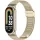 Xiaomi Mi Smart Band 8 / 9, fém pótszíj, milánói stílus, TP MilaneseBand, arany