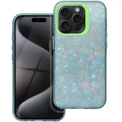   Apple iPhone 13, Műanyag hátlap védőtok + szilikon keret, kristály minta, Tutti-Frutti Case, zöld