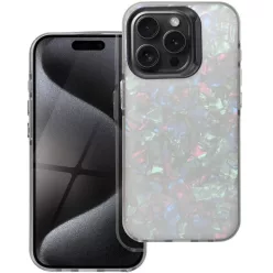   Apple iPhone 13 Pro, Műanyag hátlap védőtok + szilikon keret, kristály minta, Tutti-Frutti Case, fekete/ezüst