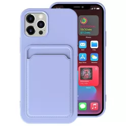   Samsung Galaxy A26 5G SM-A266B, Szilikon tok, kártyatartóval, Wooze Card Slot, lila