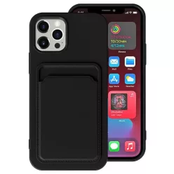   Samsung Galaxy A36 5G SM-A366B, Szilikon tok, kártyatartóval, Wooze Card Slot, fekete