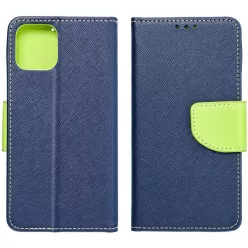   Samsung Galaxy S23 FE SM-S711, Oldalra nyíló tok, stand, Fancy Book, sötétkék