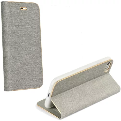 Samsung Galaxy A17 / Galaxy A18 4G / A17 5G SM-A175F / A176B, Oldalra nyíló tok, stand, Luna Book, ezüst