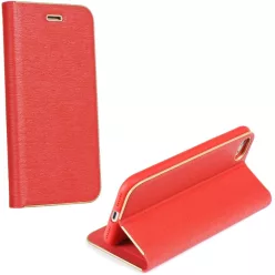   Samsung Galaxy A17 / Galaxy A18 4G / A17 5G SM-A175F / A176B, Oldalra nyíló tok, stand, Luna Book, piros