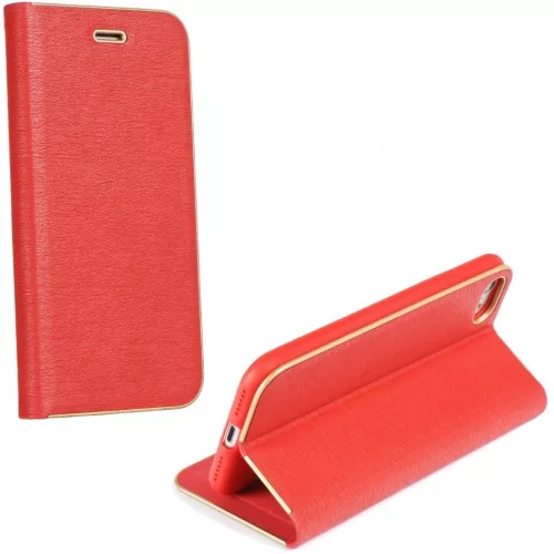 Samsung Galaxy A17 / Galaxy A18 4G / A17 5G SM-A175F / A176B, Oldalra nyíló tok, stand, Luna Book, piros