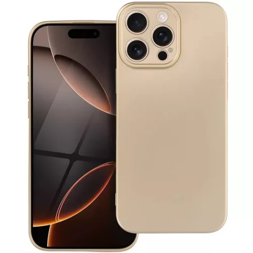 Samsung Galaxy A17 / Galaxy A18 4G / A17 5G SM-A175F / A176B, Szilikon tok, mikrofiber plüss belső, csillogó hátlap, Metallic Case, arany