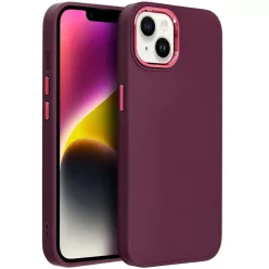   Samsung Galaxy S26 Ultra SM-S948, Szilikon tok, közepesen ütésálló, fémhatású kamera keret, Frame Case, lila