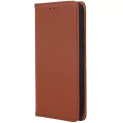   Samsung Galaxy S26 Ultra SM-S948, Oldalra nyíló tok, valódi bőrtok, stand, Smart Pro, barna