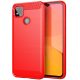 Xiaomi Mi 11 Ultra, Szilikon tok, közepesen ütésálló, szálcsiszolt, karbon minta, piros