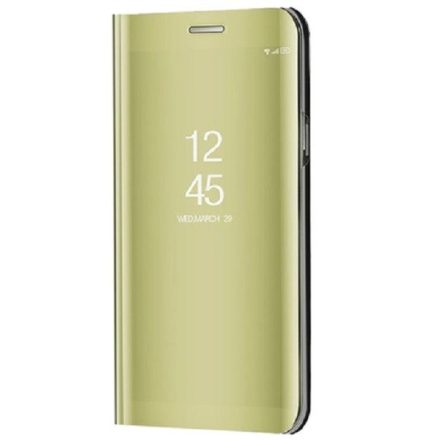 Samsung Galaxy M51 SM-M515F, Oldalra nyíló tok, hívás mutatóval, Smart View Cover, arany (utángyártott)