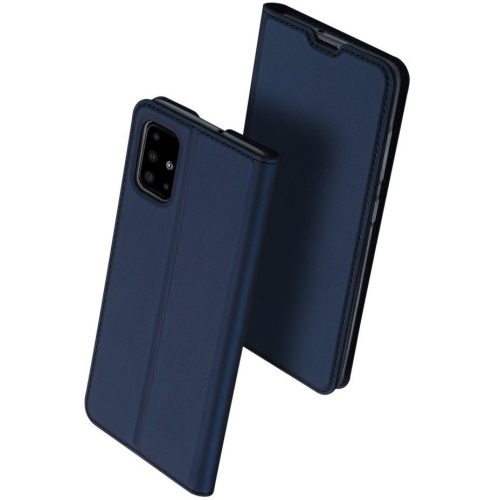 Huawei P40 Lite E, Oldalra nyíló tok, stand, Dux Ducis, sötétkék