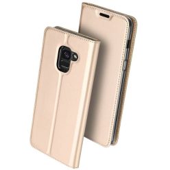   Samsung Galaxy S21 Plus 5G SM-G996, Oldalra nyíló tok, stand, Dux Ducis, arany