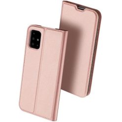   Samsung Galaxy S21 Plus 5G SM-G996, Oldalra nyíló tok, stand, Dux Ducis, vörösarany