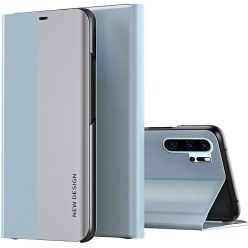   Huawei P40 Pro, Oldalra nyíló tok, stand, Wooze Silver Line, világoskék