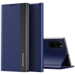   Samsung Galaxy M51 SM-M515F, Oldalra nyíló tok, stand, Wooze Silver Line, sötétkék