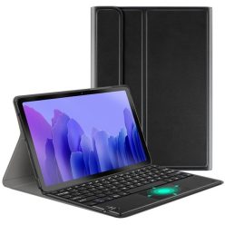   Huawei MatePad 11 (10.95) (2021), Bluetooth billentyűzetes, mappa tok, Touch Pad, mágneses rögzítés, Wooze Simple Touch, fekete