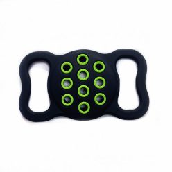   Apple AirTag szilikon tok, nyakörvre helyezhető, légáteresztő, Wooze AirTag Pet Guard, fekete/zöld