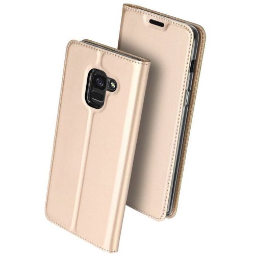 Apple iPhone 13 Pro Max, Oldalra nyíló tok, stand, Dux Ducis, arany