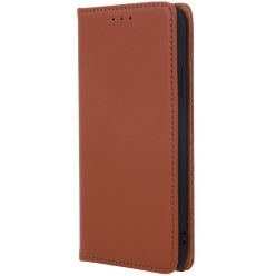   Apple iPhone 13 Pro Max, Oldalra nyíló tok, valódi bőrtok, stand, Smart Pro, barna