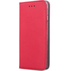   Apple iPhone 13 Pro Max, Oldalra nyíló tok, stand, Smart Magnet, piros