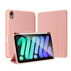   Apple iPad Mini (2021) (8.3), mappa tok, Smart Case, Apple Pencil tartóval, Dux Ducis Domo, rózsaszín