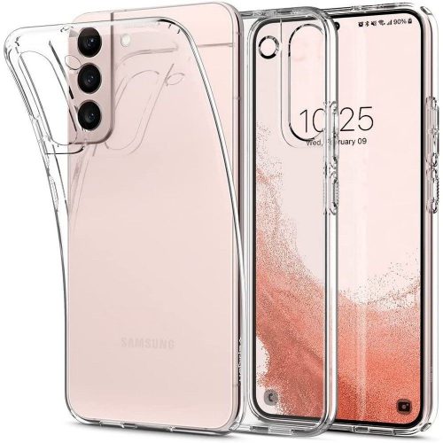 Samsung Galaxy S22 Plus 5G SM-S906, Szilikon tok, Spigen Liquid Crystal, átlátszó